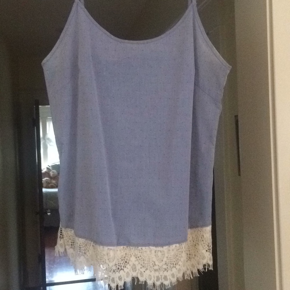 Cute cotton summer top with thin straps